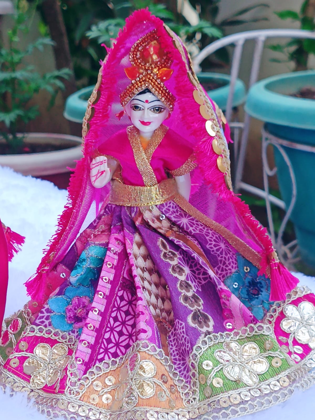 Pink Radha Krishna Dress - Image 3