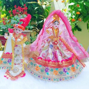 White Radha Krishna Dress