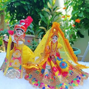 Yellow Radha Krishna Dress