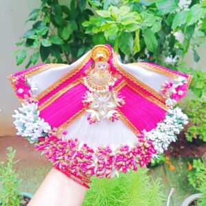 White & Pink Mata Rani Dress