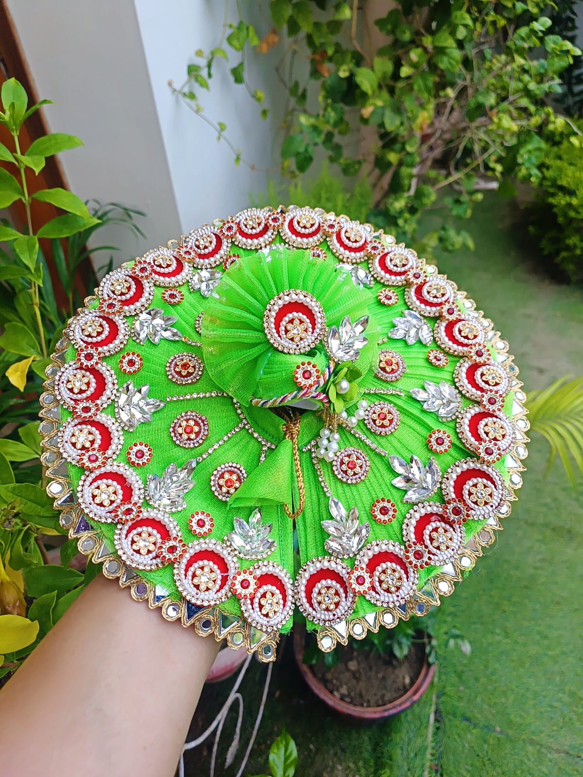 Green Laddu Gopal Dress - Image 2