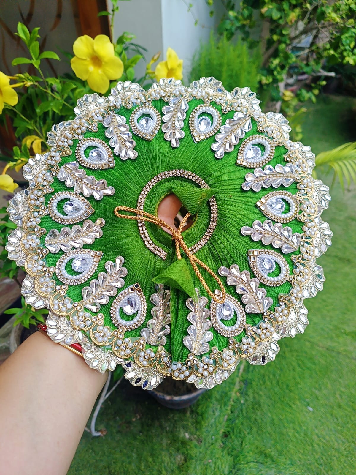 Green Laddu Gopal Dress - Image 2