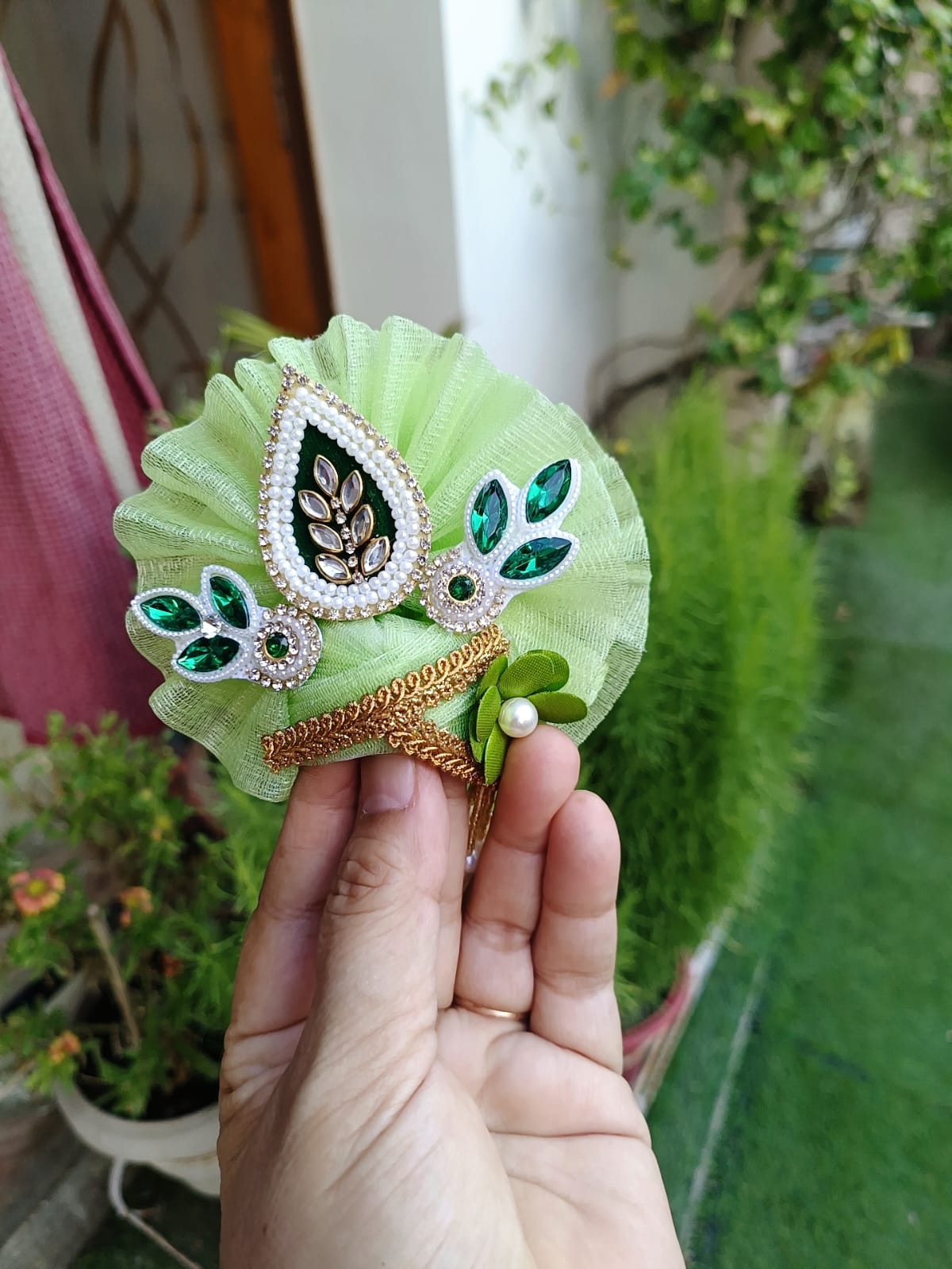 Green Laddu Gopal Dress - Image 4
