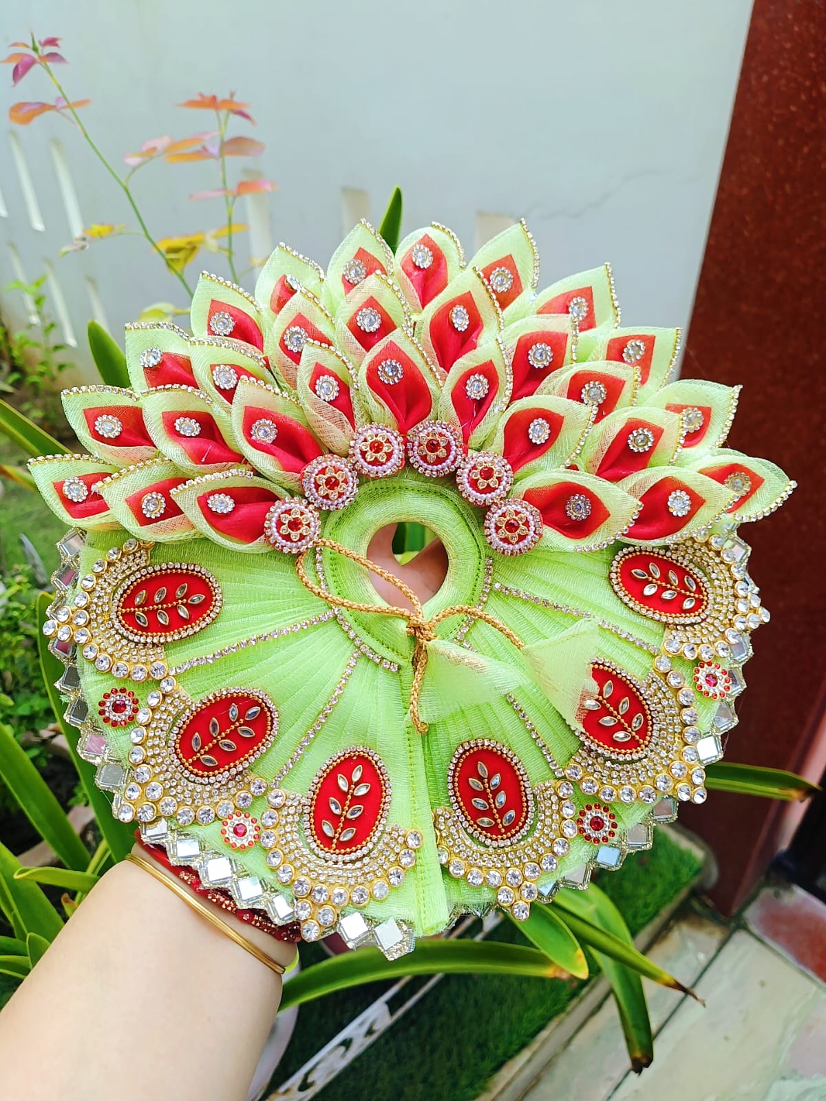 Green Laddu Gopal Dress - Image 3