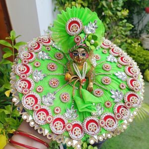 Green Laddu Gopal Dress