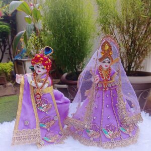 Purple Radha Krishna Dress